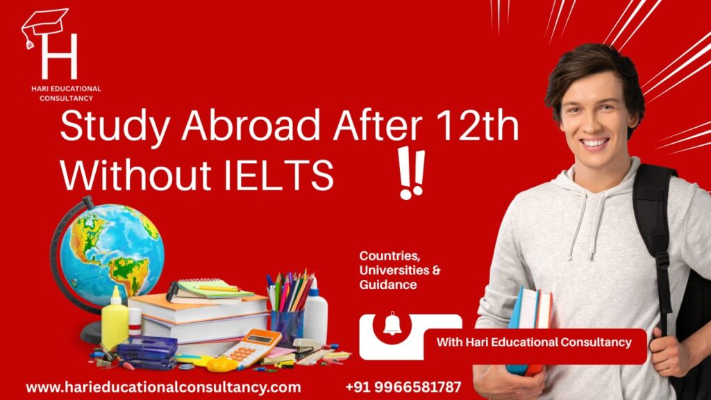 study abroad after 12th without IELTS