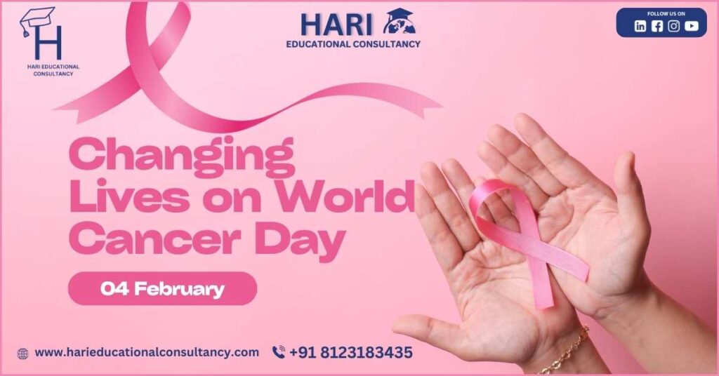 World Cancer Day awareness ribbon symbolizing hope and unity